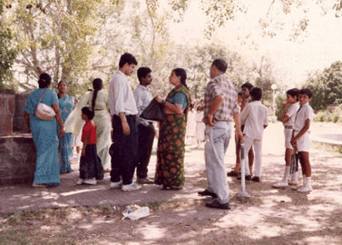 School picnic in the desert