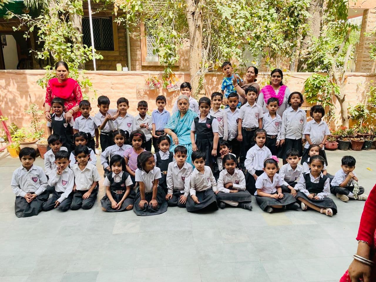 Pre-primary — children in the school garden