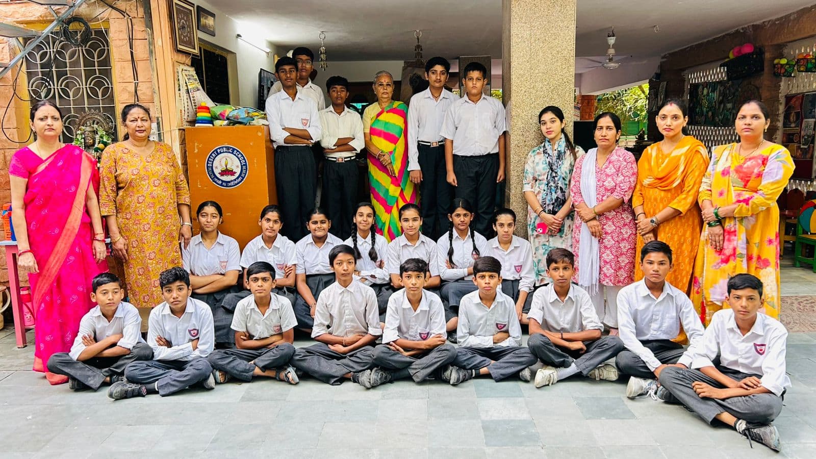 Senior students — Class VIII with full faculty