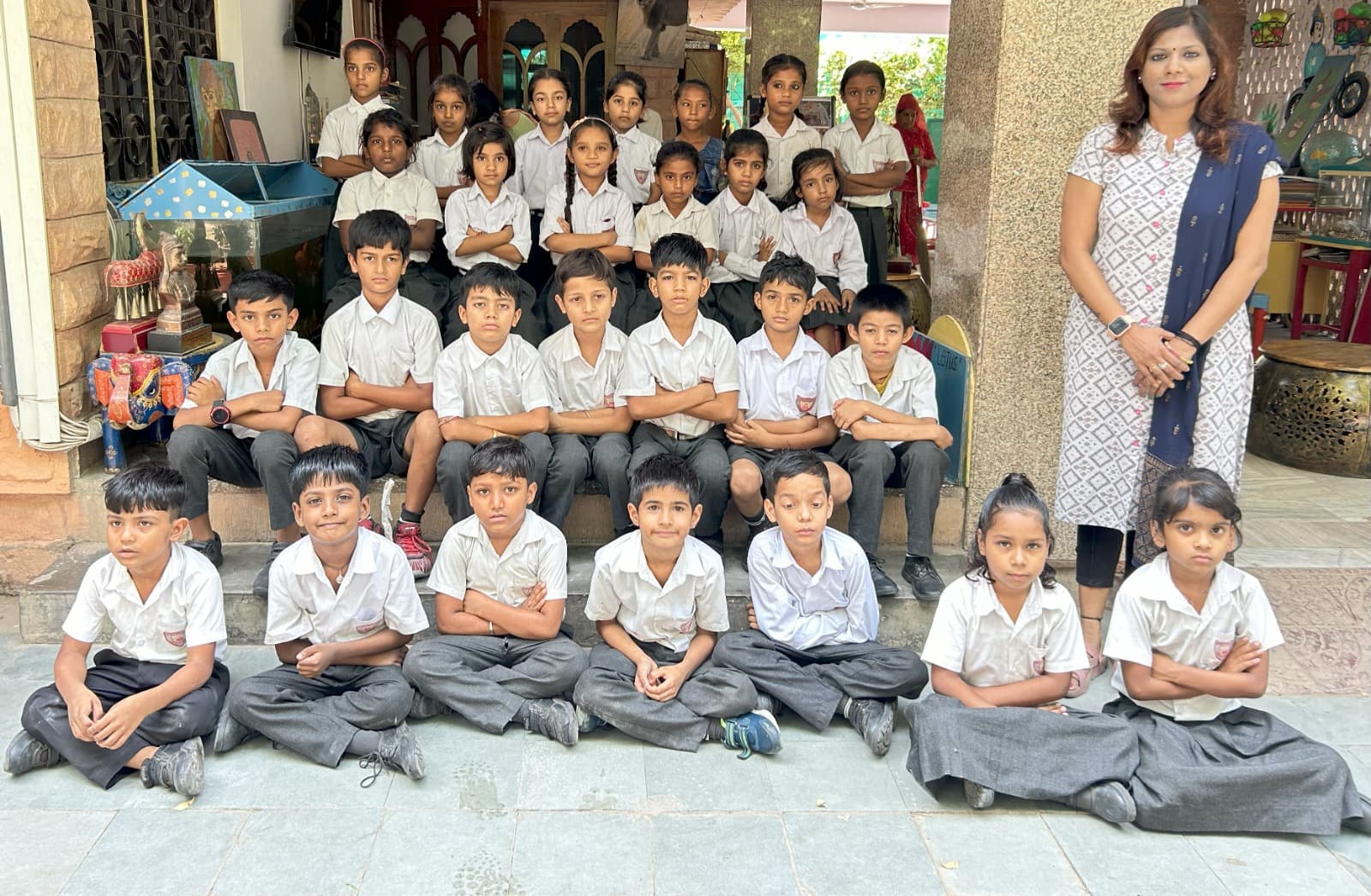 Primary — Class I at the entrance steps